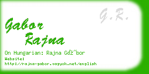 gabor rajna business card